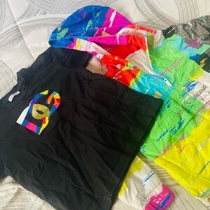 Dolce & Gabbana Black Tee with Colorful Logo